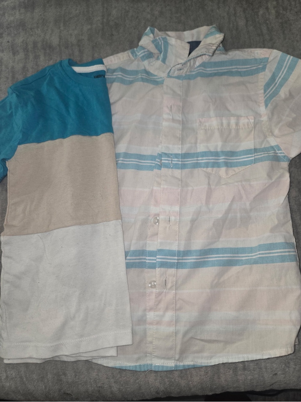 The Children's Place Blue & White Striped Button-Up Shirt